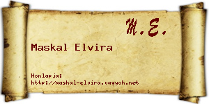 Maskal Elvira névjegykártya